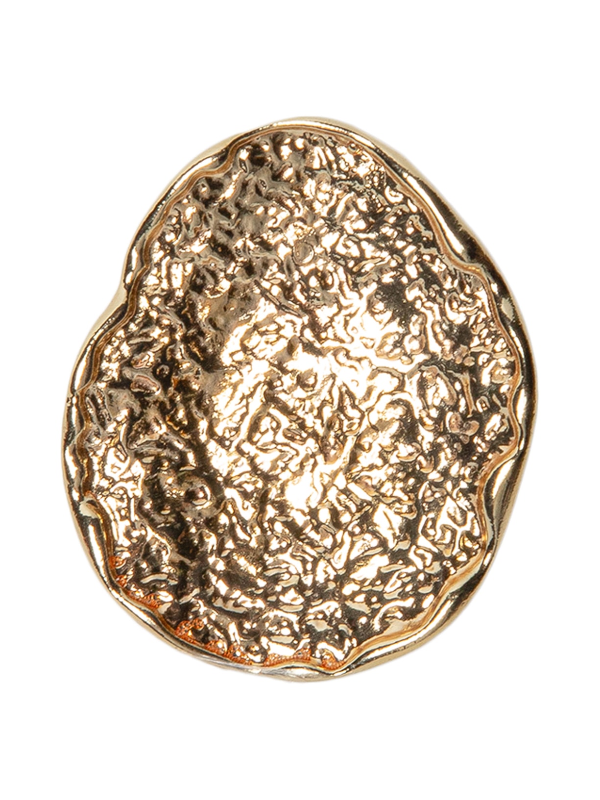 Broche Feminino Martelado Orgânico - Dourado