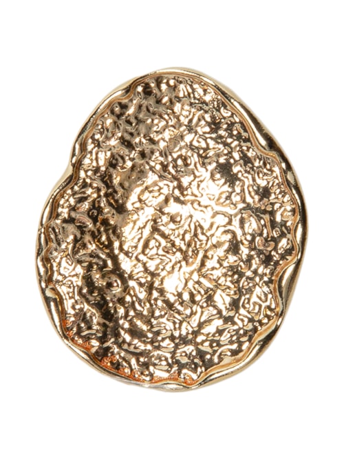 Broche Feminino Martelado Orgânico - Dourado