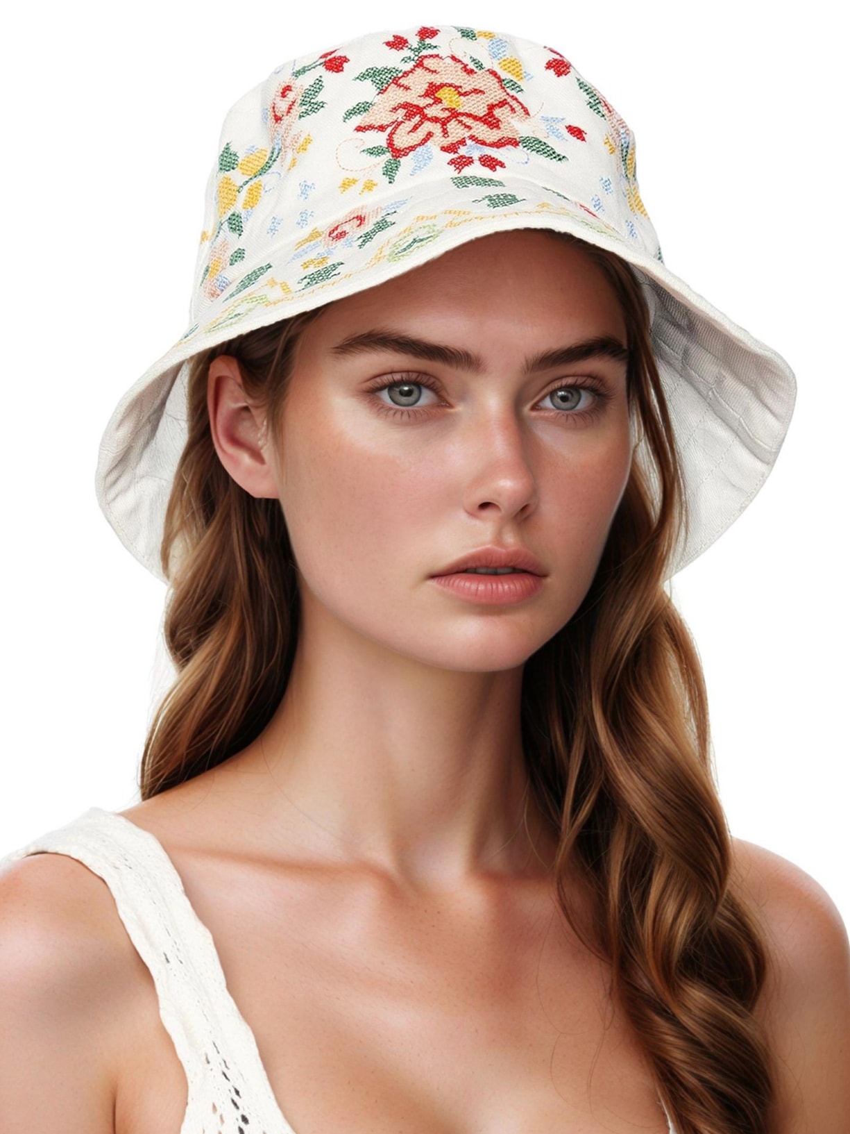 Bucket Feminino Bordado Brisa Serena Branco Farm Praia