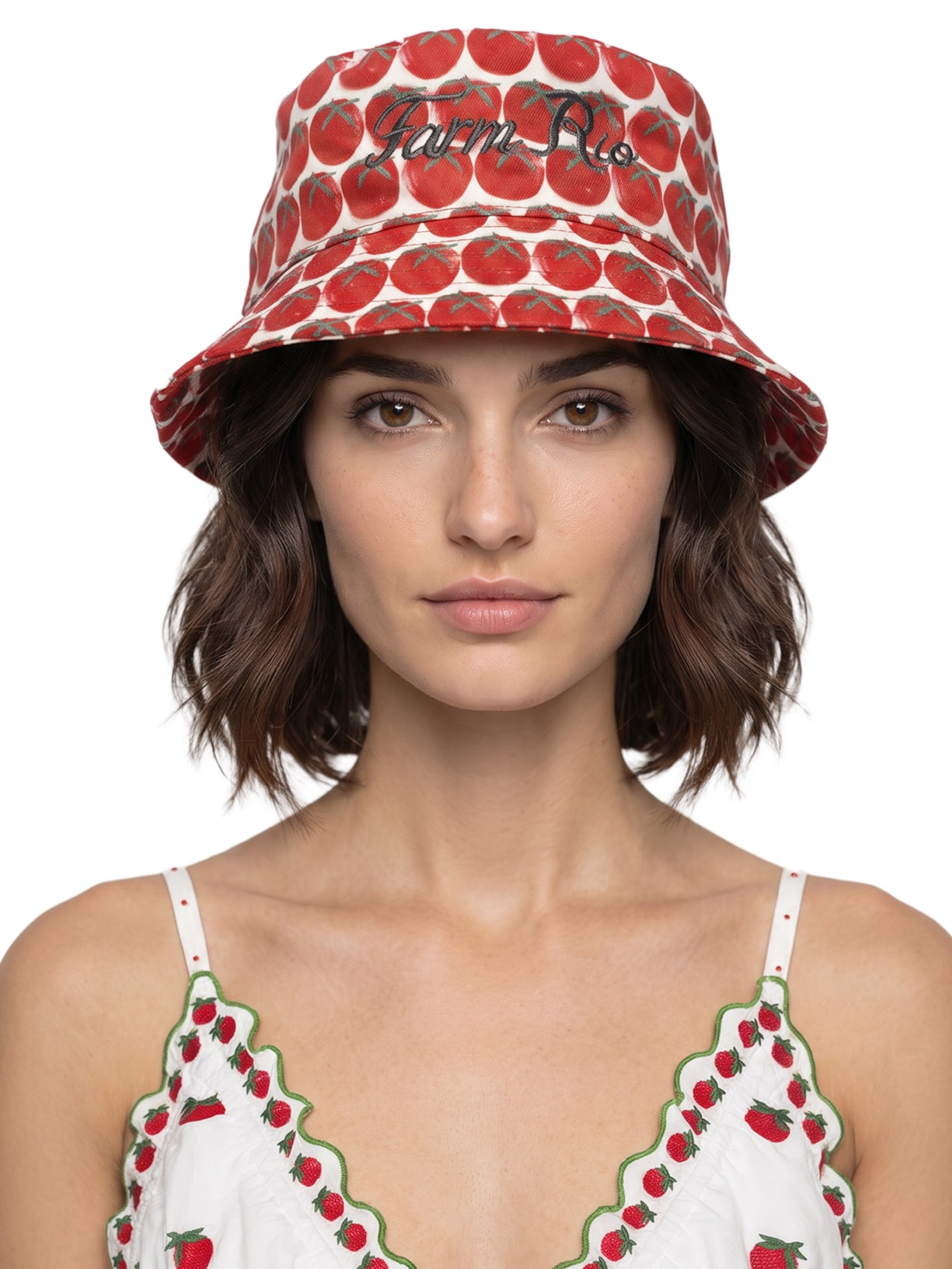 Bucket Feminino Tomatinhos Vermelho Farm Praia