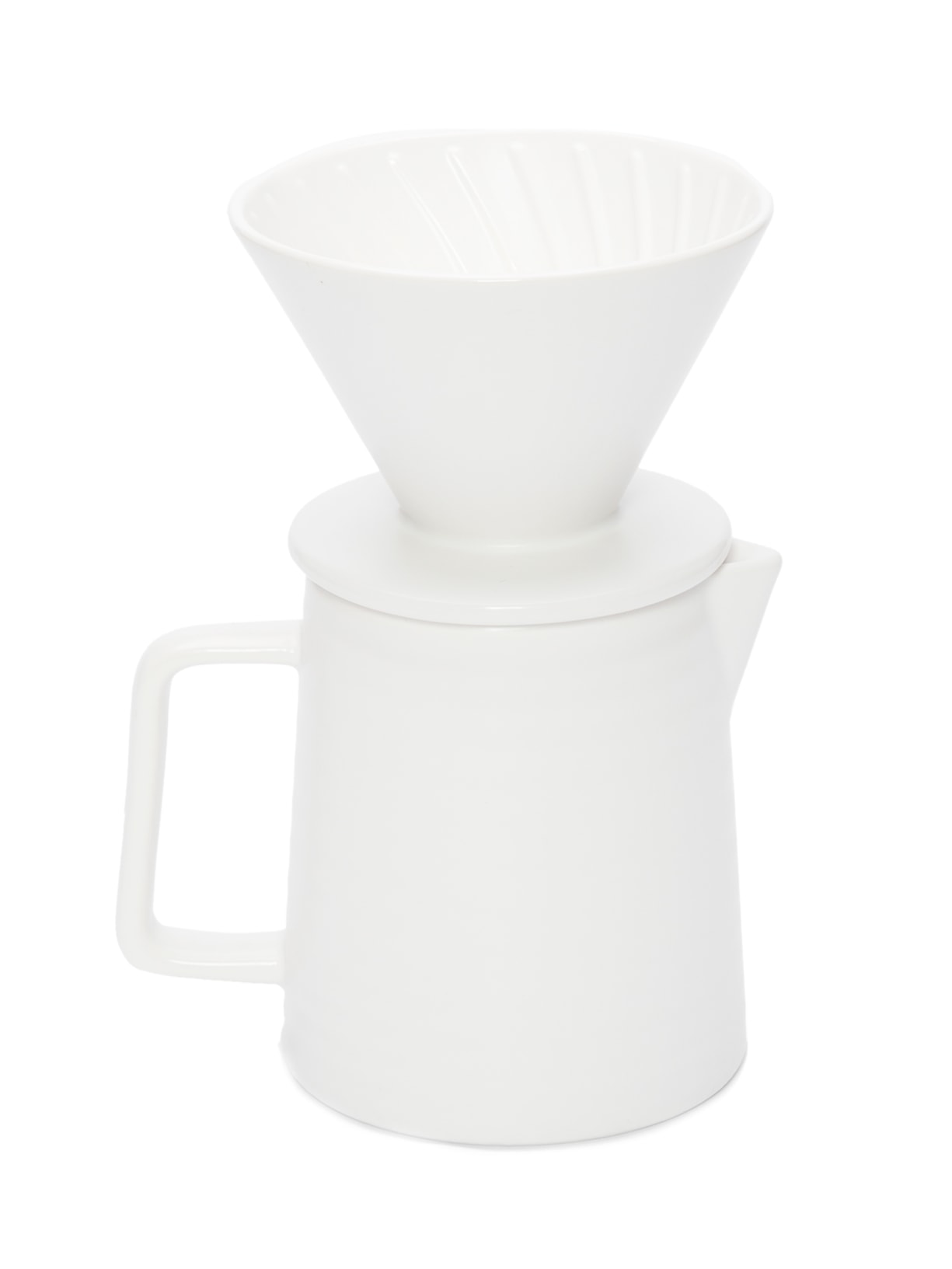 Bule Com Suporte Para Filtro Em Cerâmica 600ml Branco Wolff