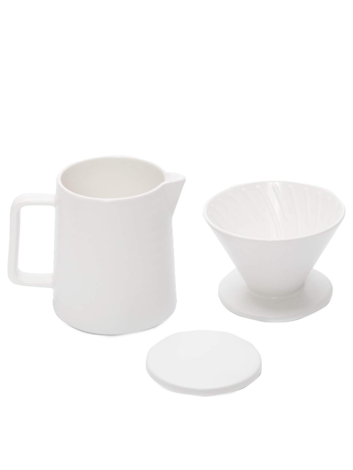 Bule Com Suporte Para Filtro Em Cerâmica 600ml Branco Wolff