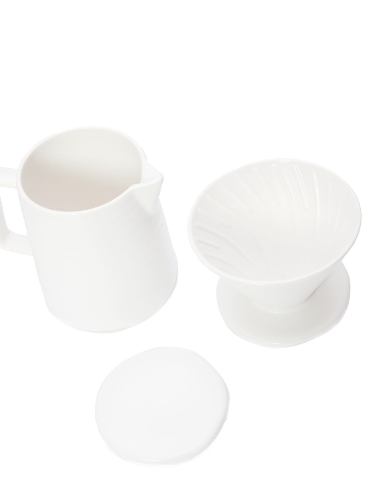 Bule Com Suporte Para Filtro Em Cerâmica 600ml Branco Wolff