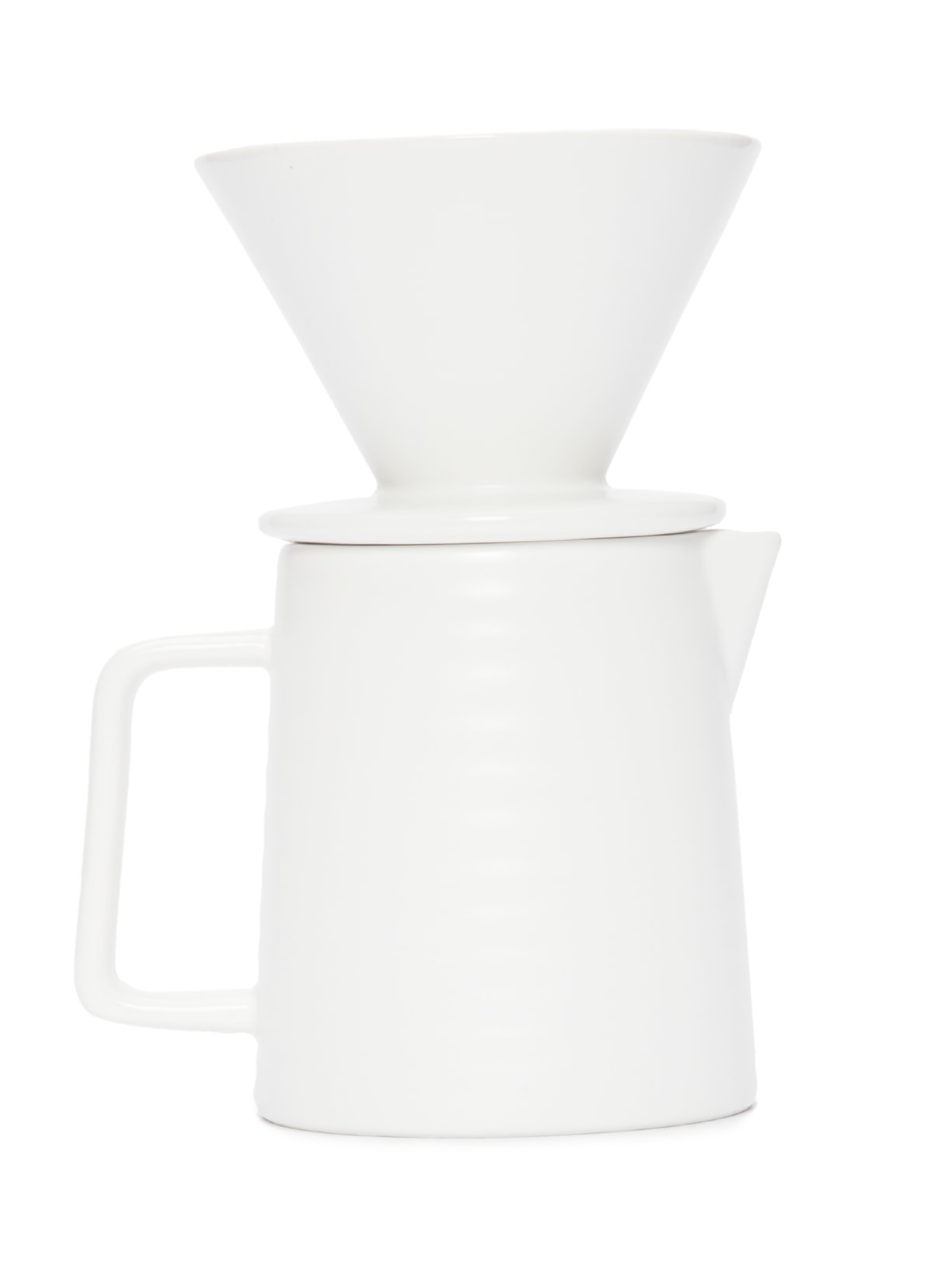 Bule Com Suporte Para Filtro Em Cerâmica 600ml - Branco