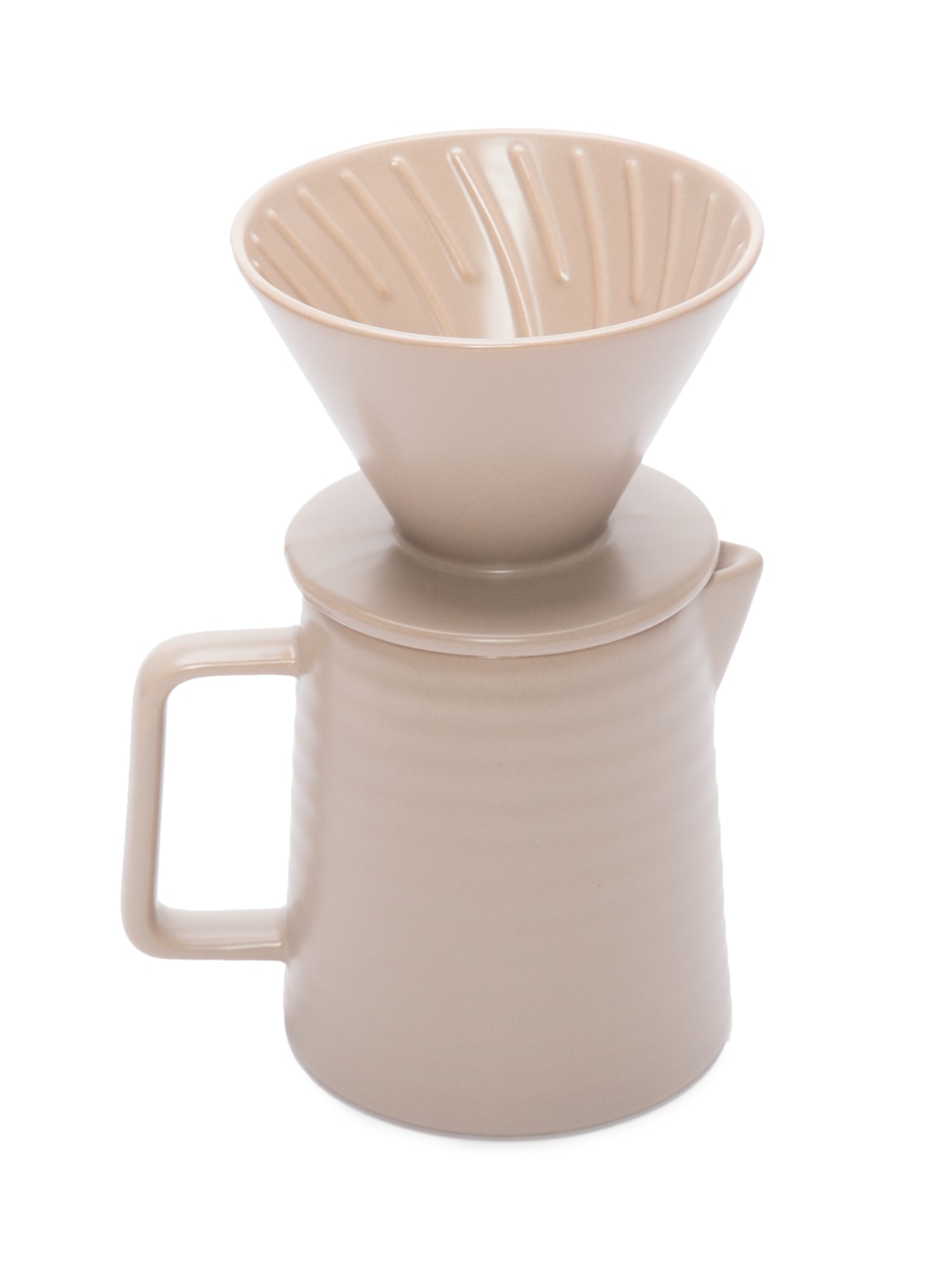 Bule Com Suporte Para Filtro Em Cerâmica 600ml Cinza Wolff