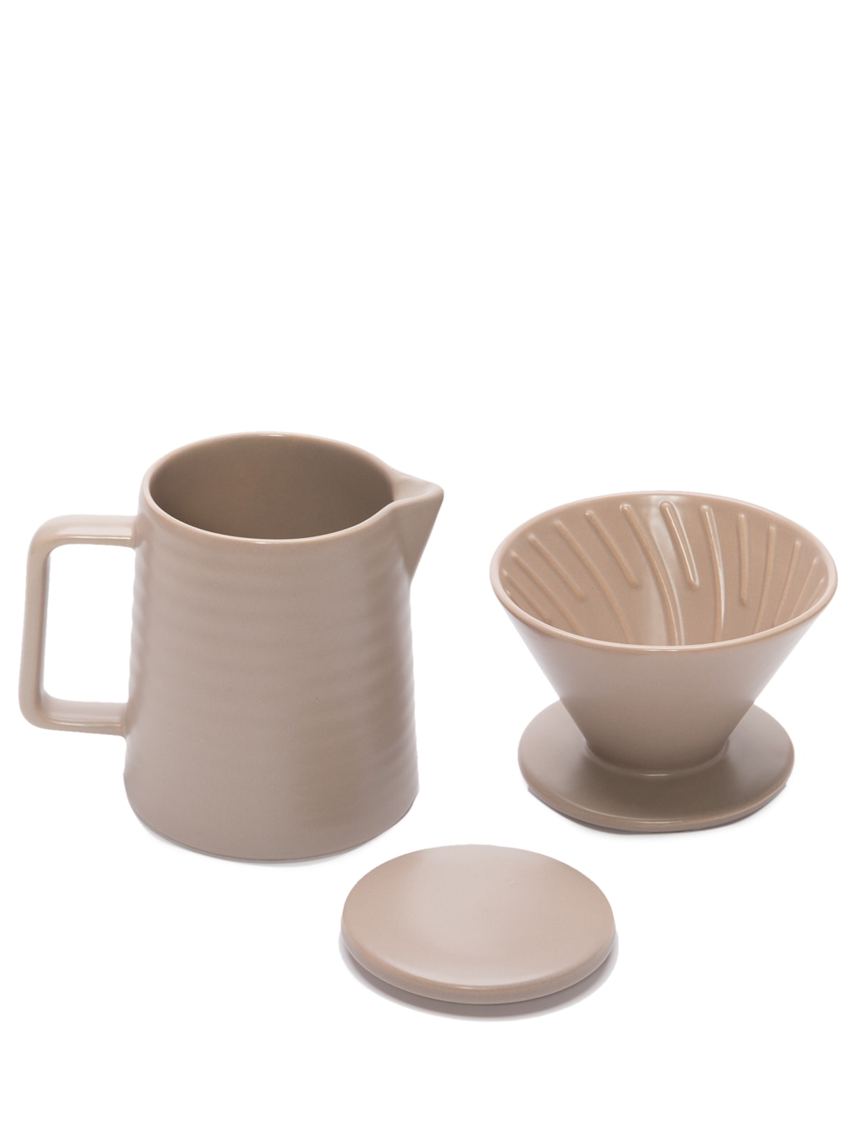 Bule Com Suporte Para Filtro Em Cerâmica 600ml Cinza Wolff