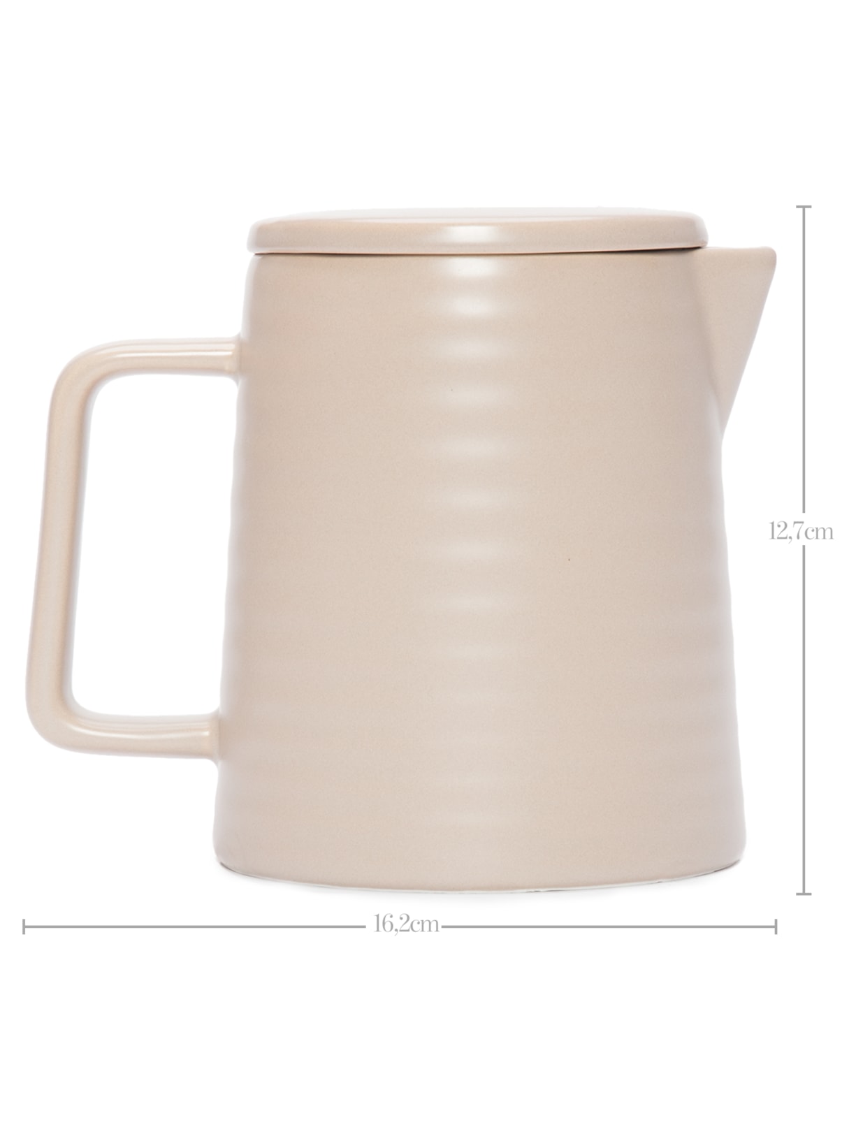 Bule Com Suporte Para Filtro Em Cerâmica 600ml Cinza Wolff