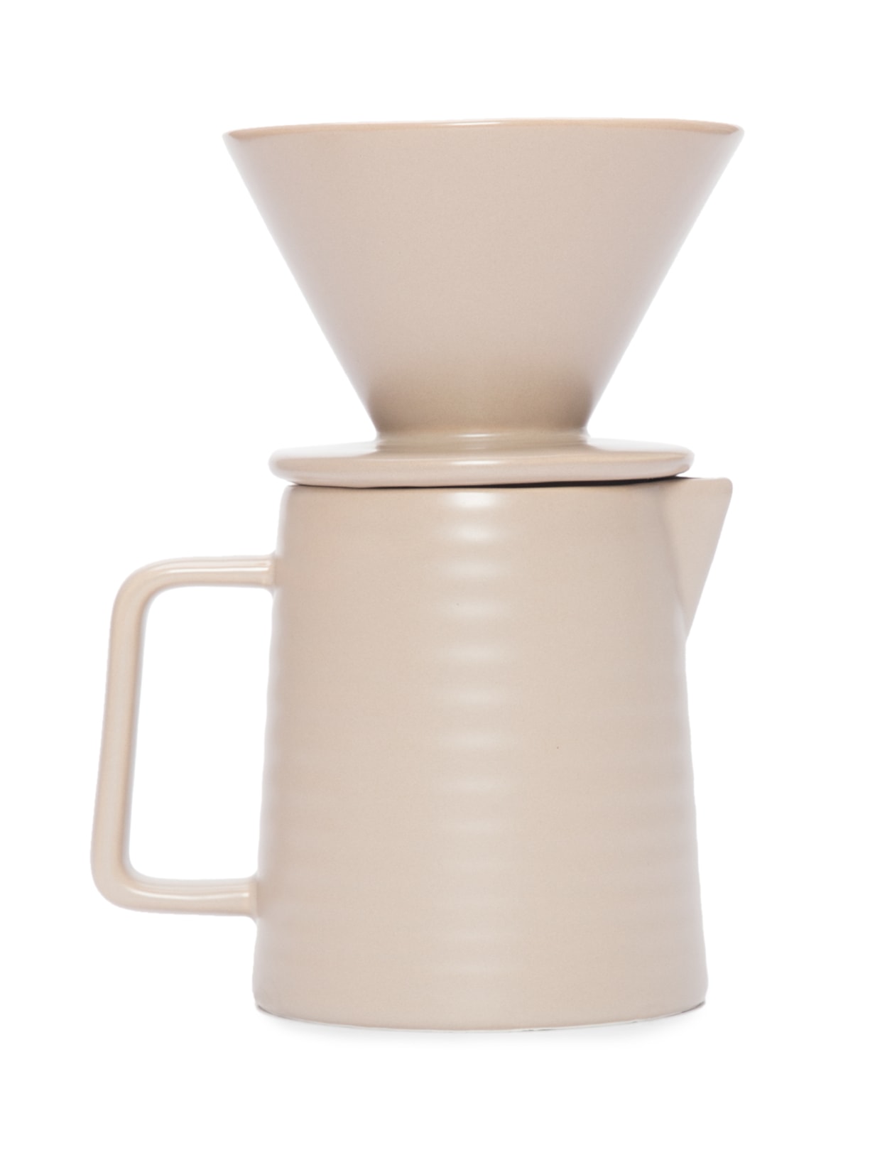 Bule Com Suporte Para Filtro Em Cerâmica 600ml Cinza Wolff