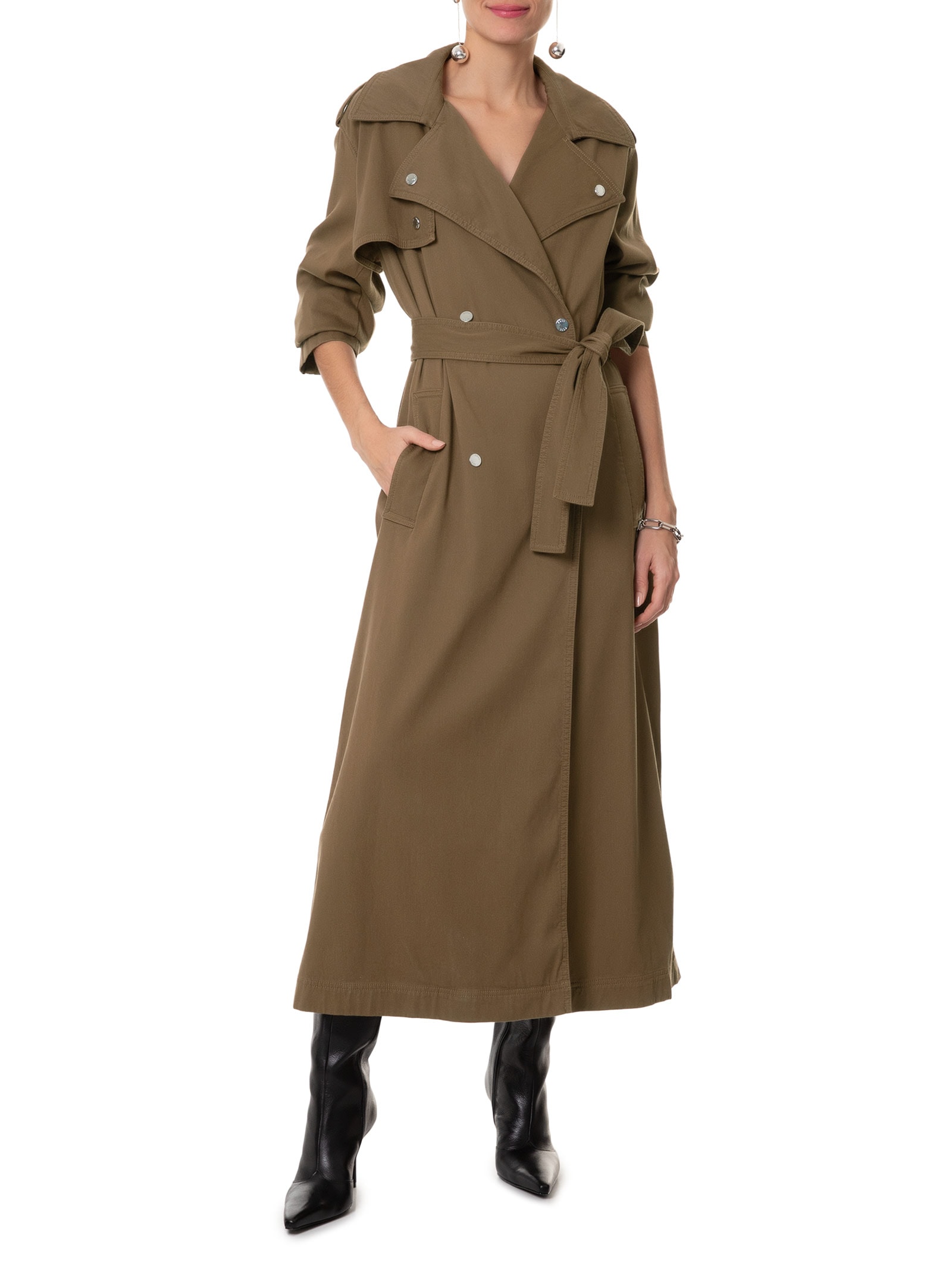 Cacaco Feminino Trench Colilong - Boss Woman - Marrom