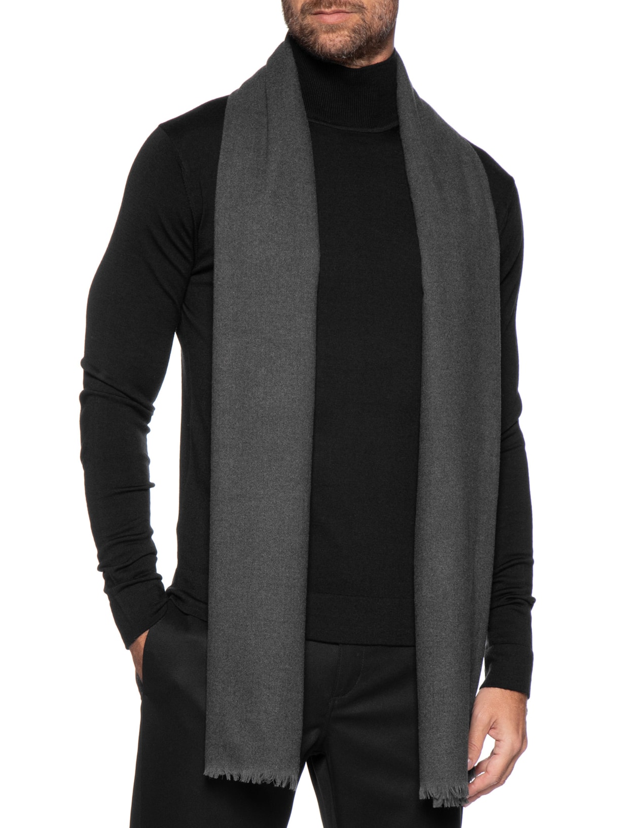 Cachecol Masculino Clássico Cinza '2 Essential