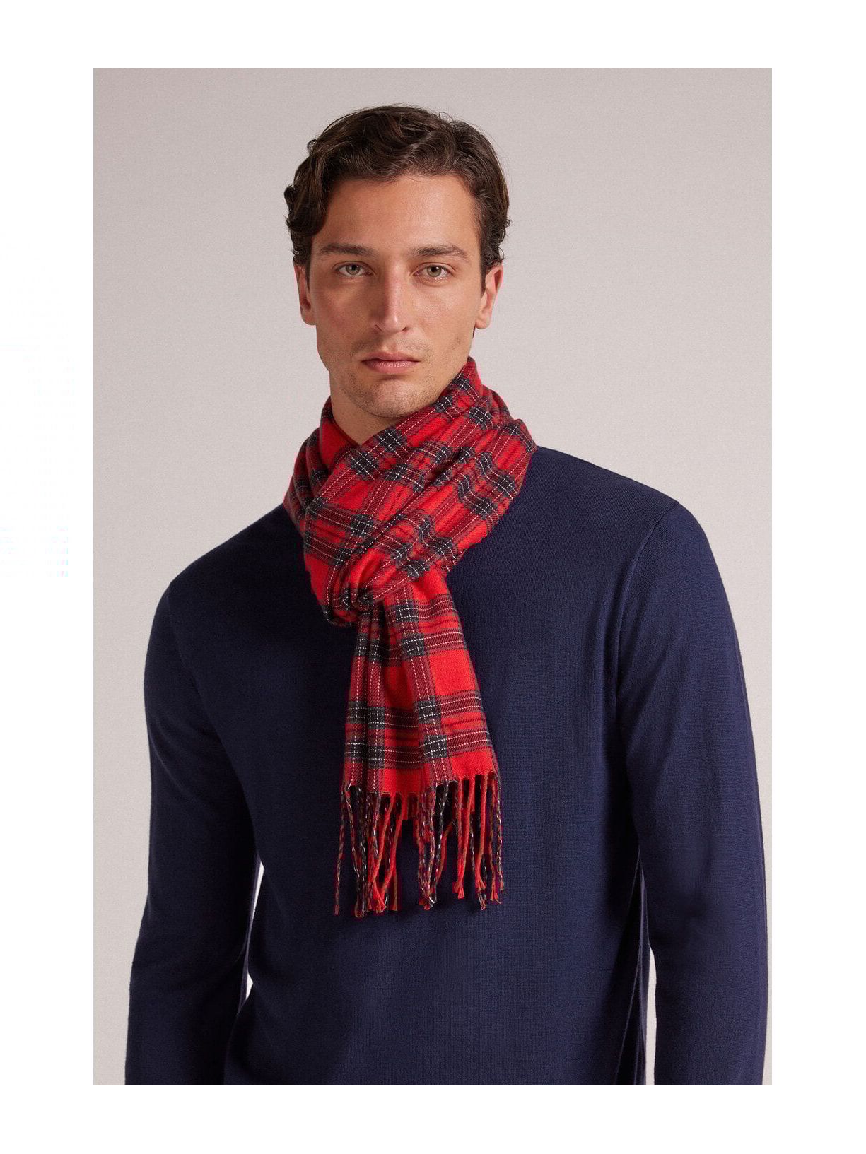 Cachecol Xadrez Vermelho Intimissimi