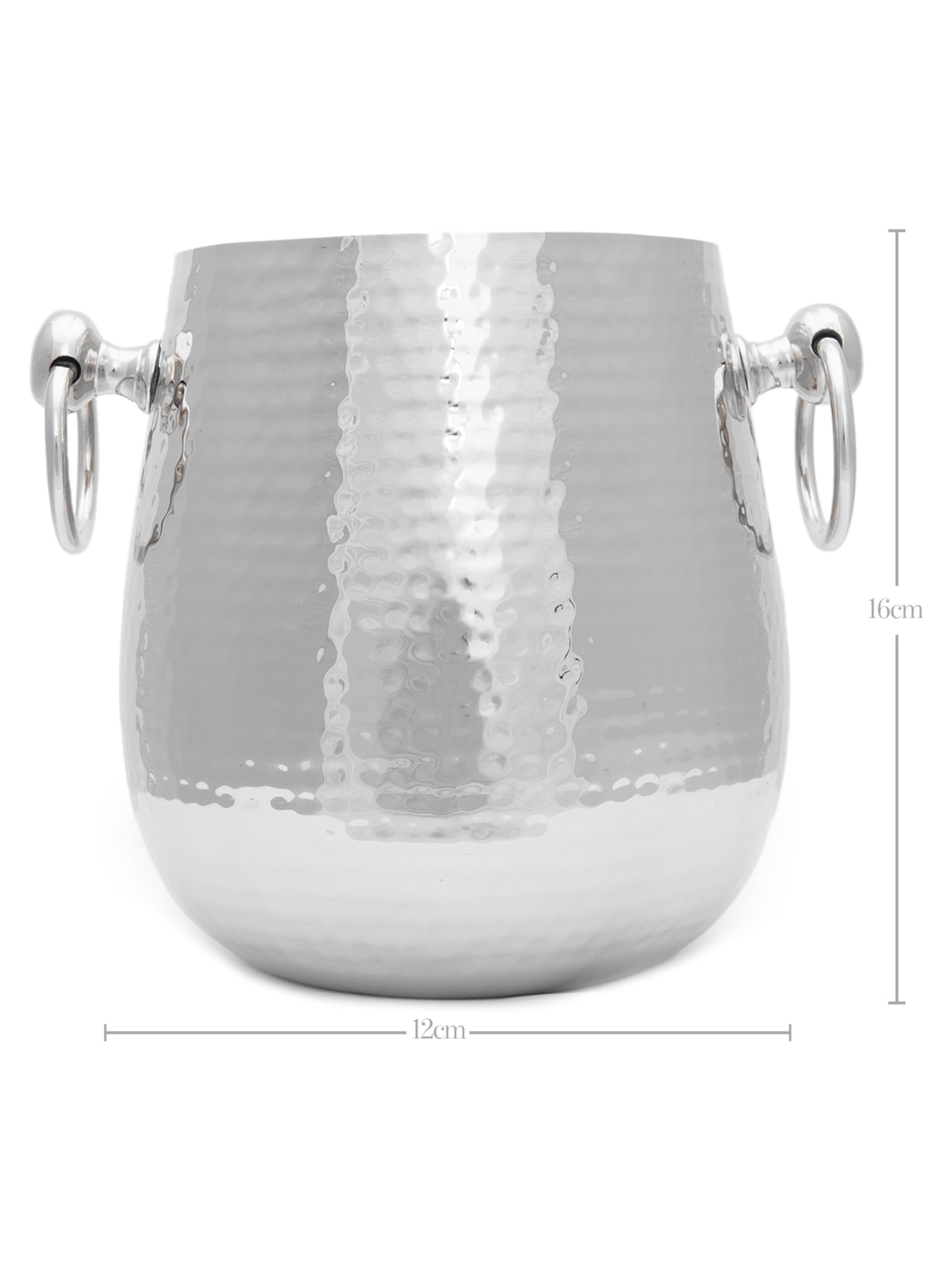 Cachepot Silver Hammered P Prata Le Lis Casa