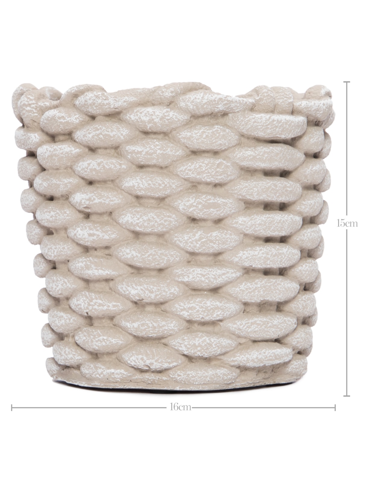 Cachepots Texturizado Em Cimento Cinza '2Home