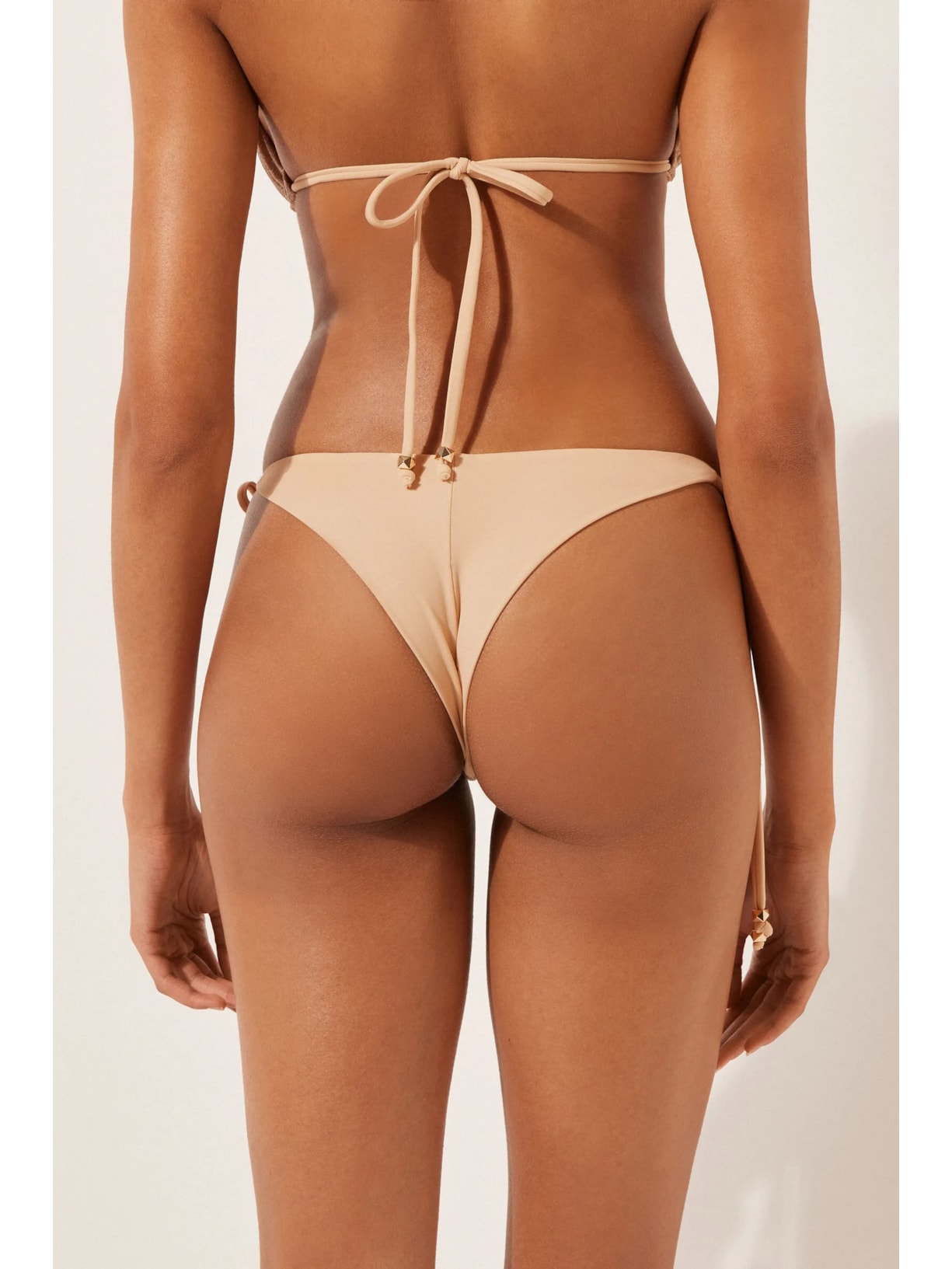 Caclinha De Biquíni Brasileira Com Amarração Golden Glitter Rosa Calzedonia