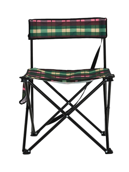 Cadeira de Camping Xadrez Multicolorido - Verde