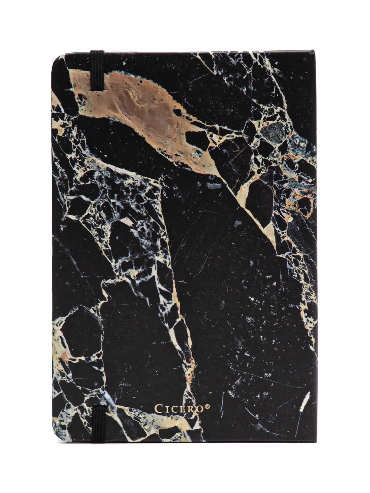 Caderneta Minerais Pautado Mármore Preto Cícero Papelaria