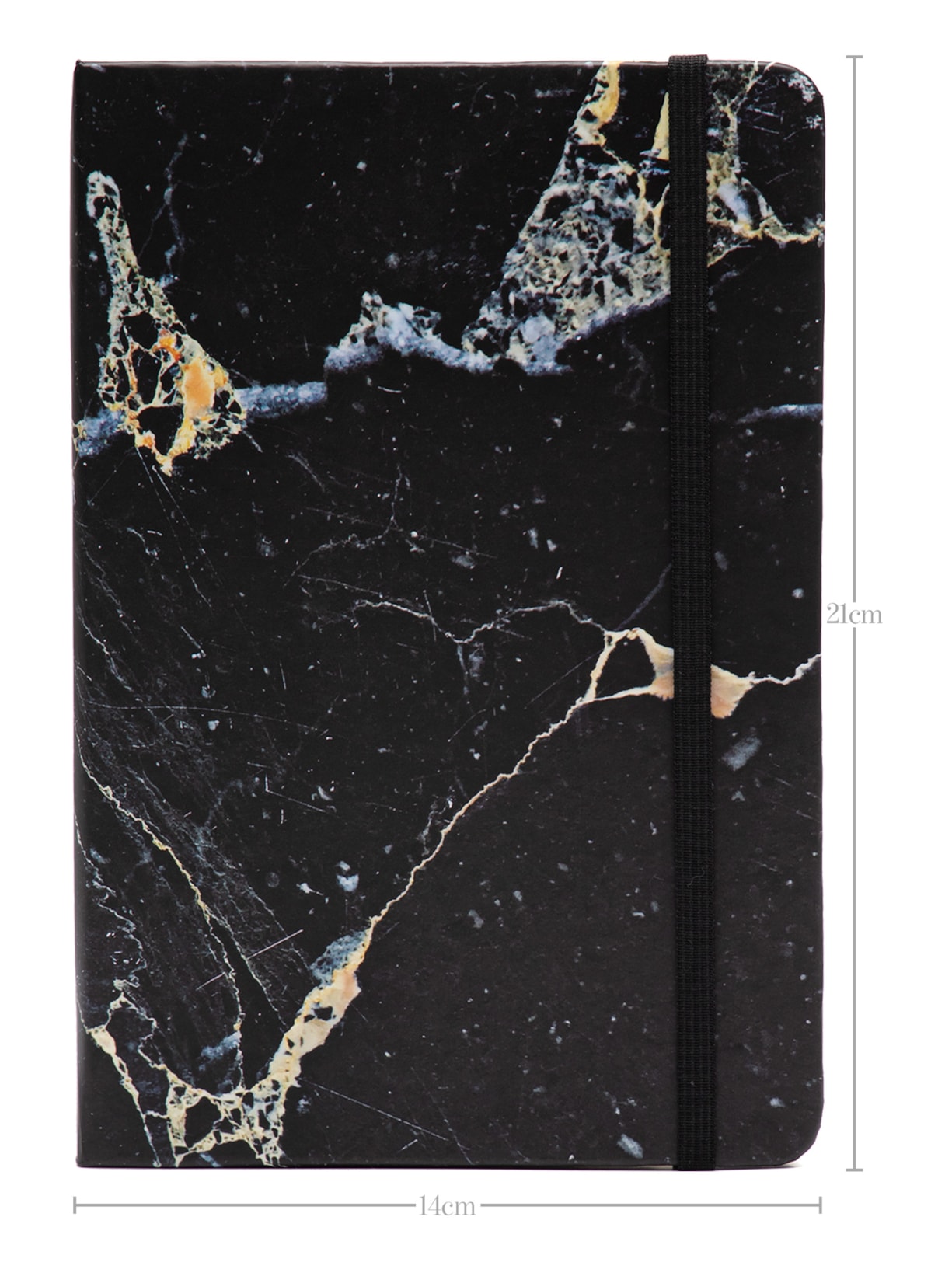 Caderneta Minerais Pautado Mármore Preto Cícero Papelaria