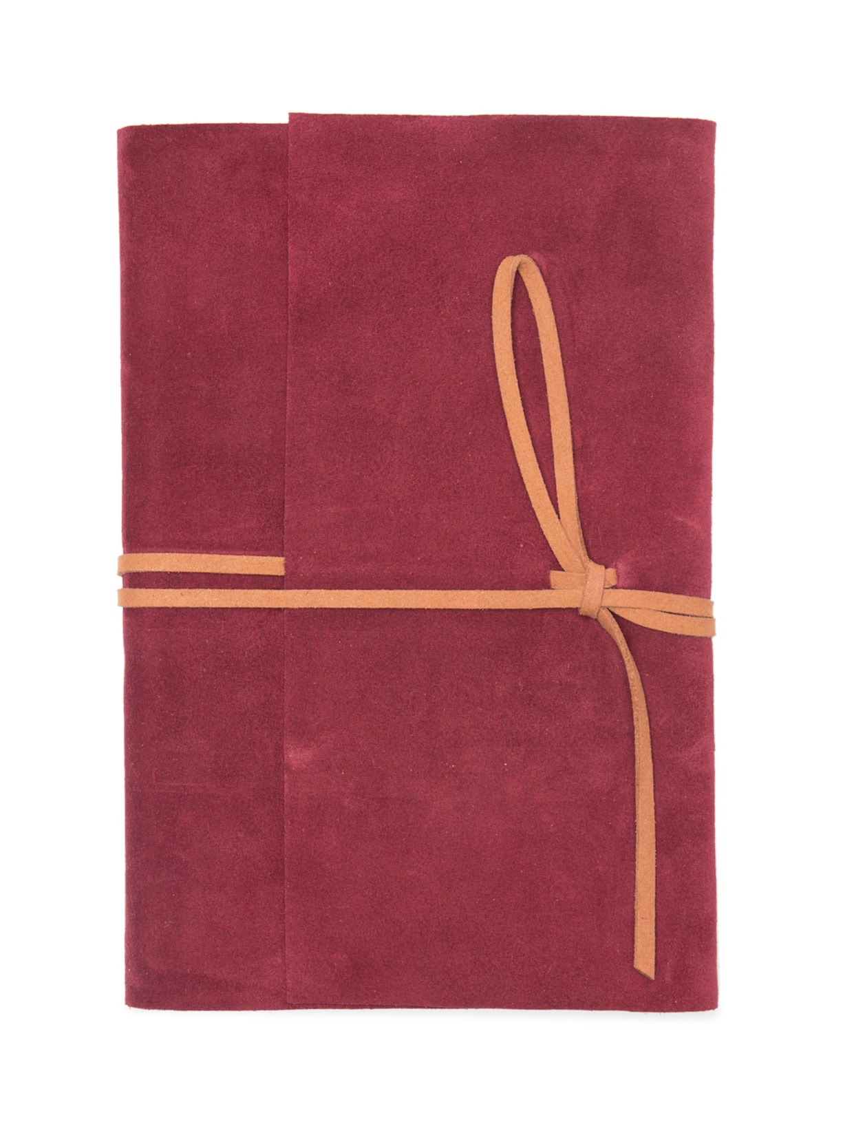 Caderno Amarração Com Pauta Em Camurça - Vinho