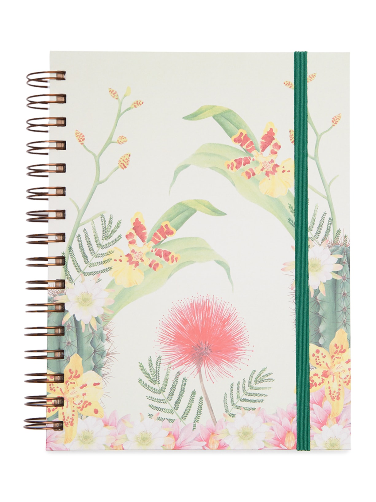 Caderno Planner A5 Flores - Verde