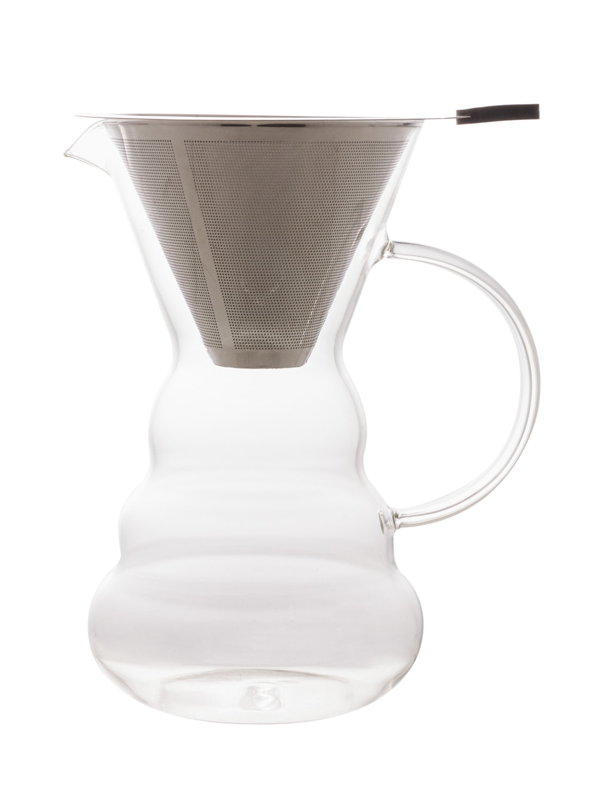 Cafeteira de Vidro Borossilicato com Filtro em Inox