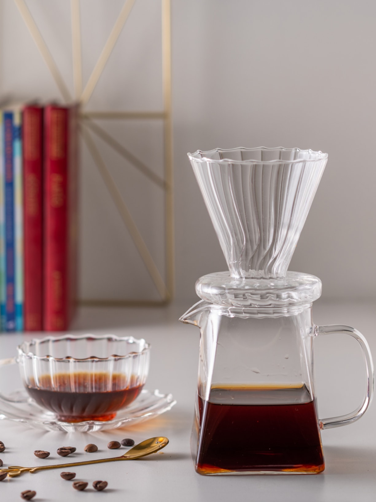 Cafeteira e Filtro de Vidro Borossilicato Resistente a Calor 500ml  Wolff