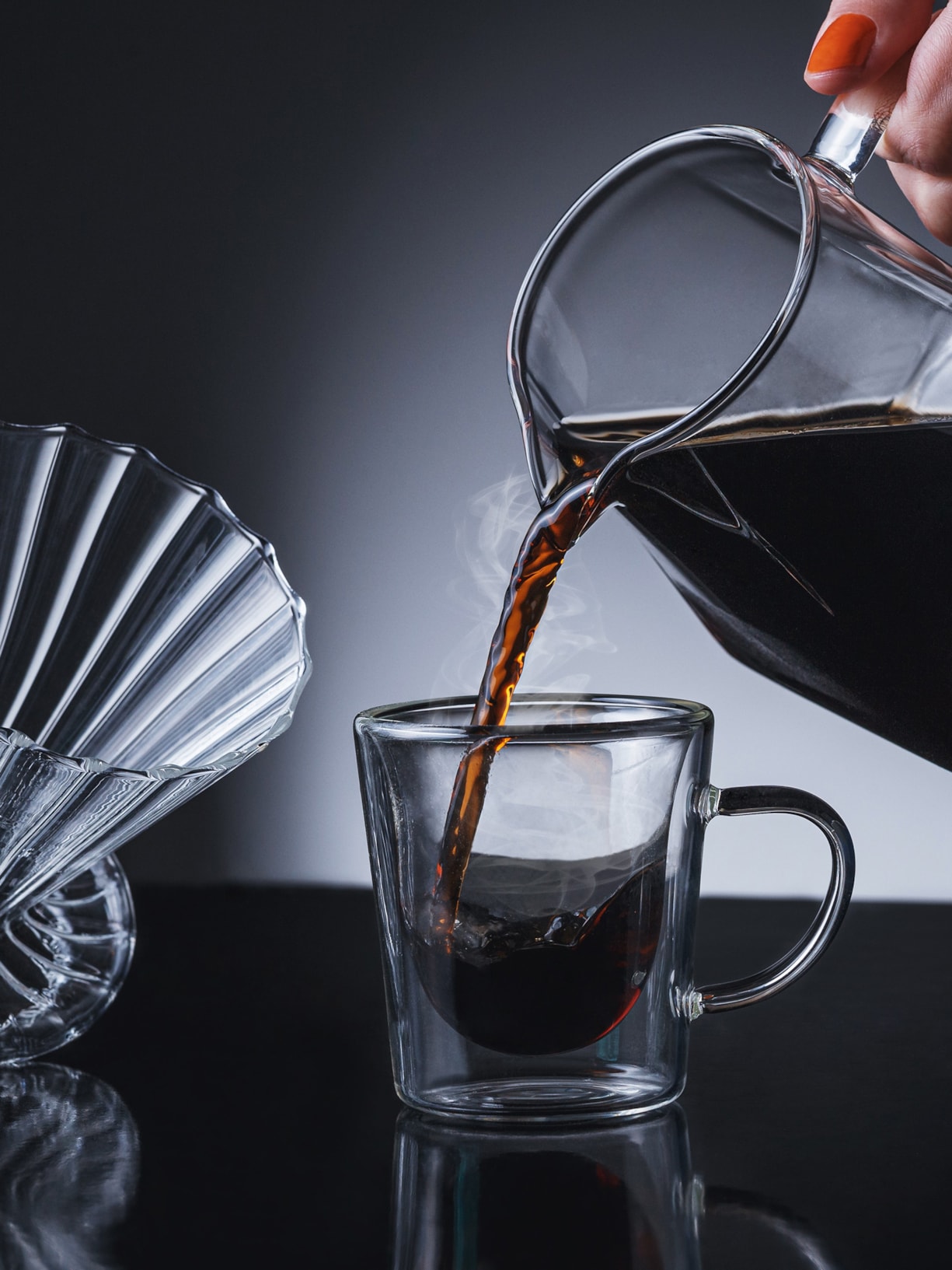 Cafeteira e Filtro de Vidro Borossilicato Resistente a Calor 500ml  Wolff