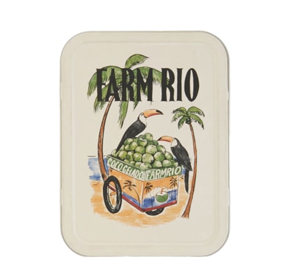 Caixa De Metal Coco Gelado - Branco