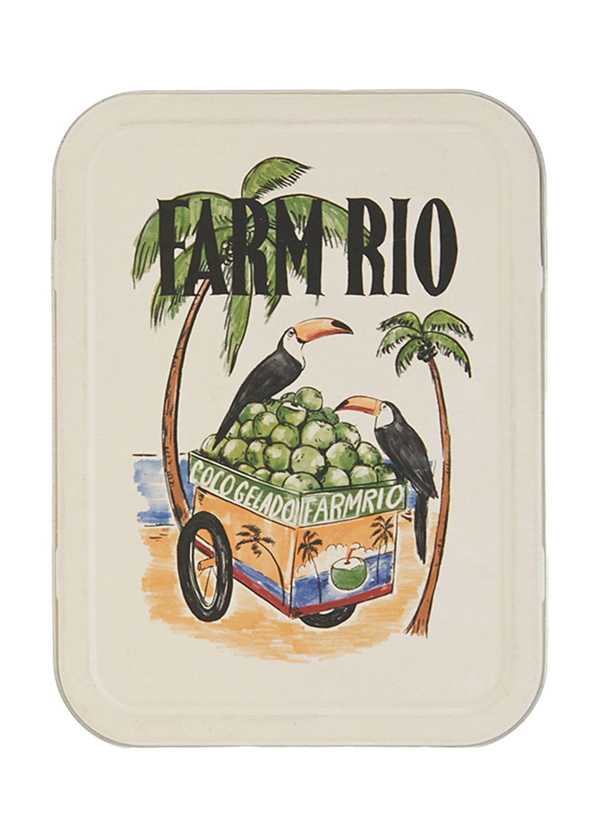 Caixa De Metal Coco Gelado - Branco