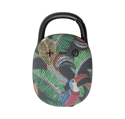 Caixa de Som Portátil Tucanos com Folhagem - Preto