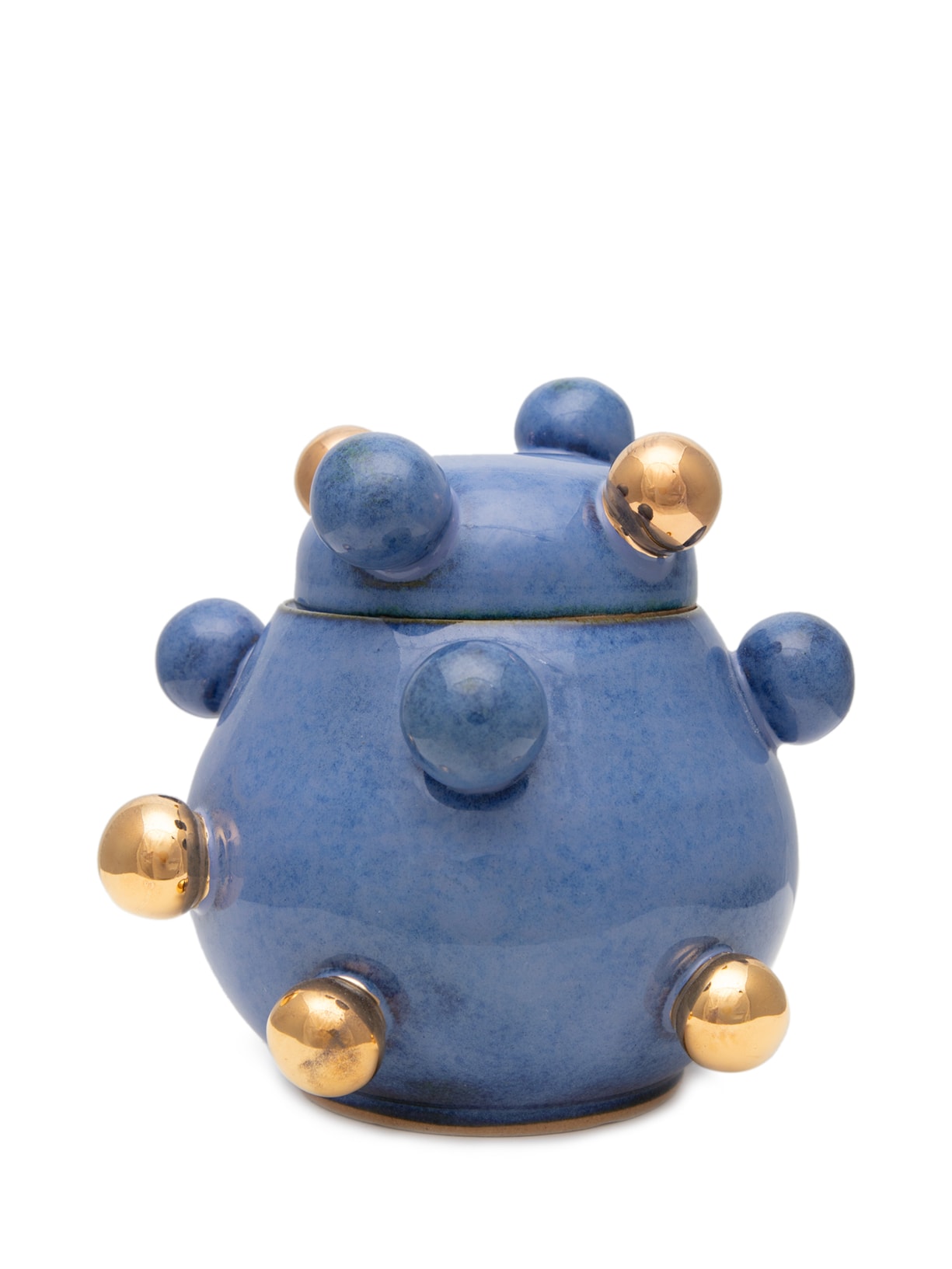 Caixinha Bruxelas Efeito Com Ouro - Azul