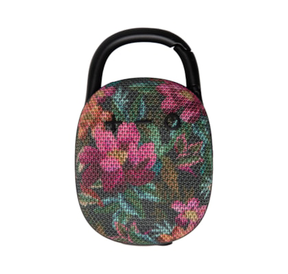 Caixinha De Som Painted Flowers - Preto