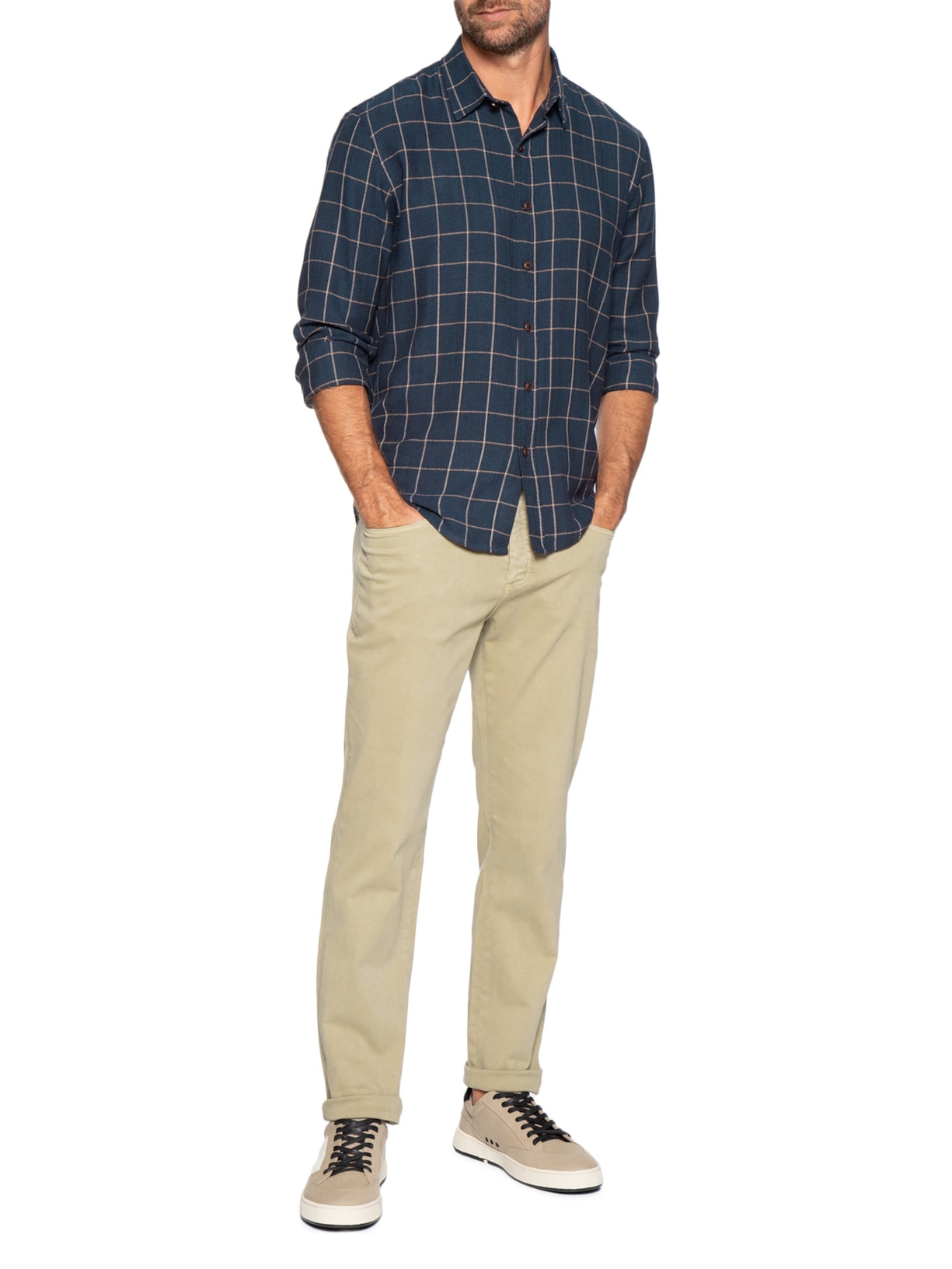 Calça 5 Pockets Super Soft Masculina Bege Austral