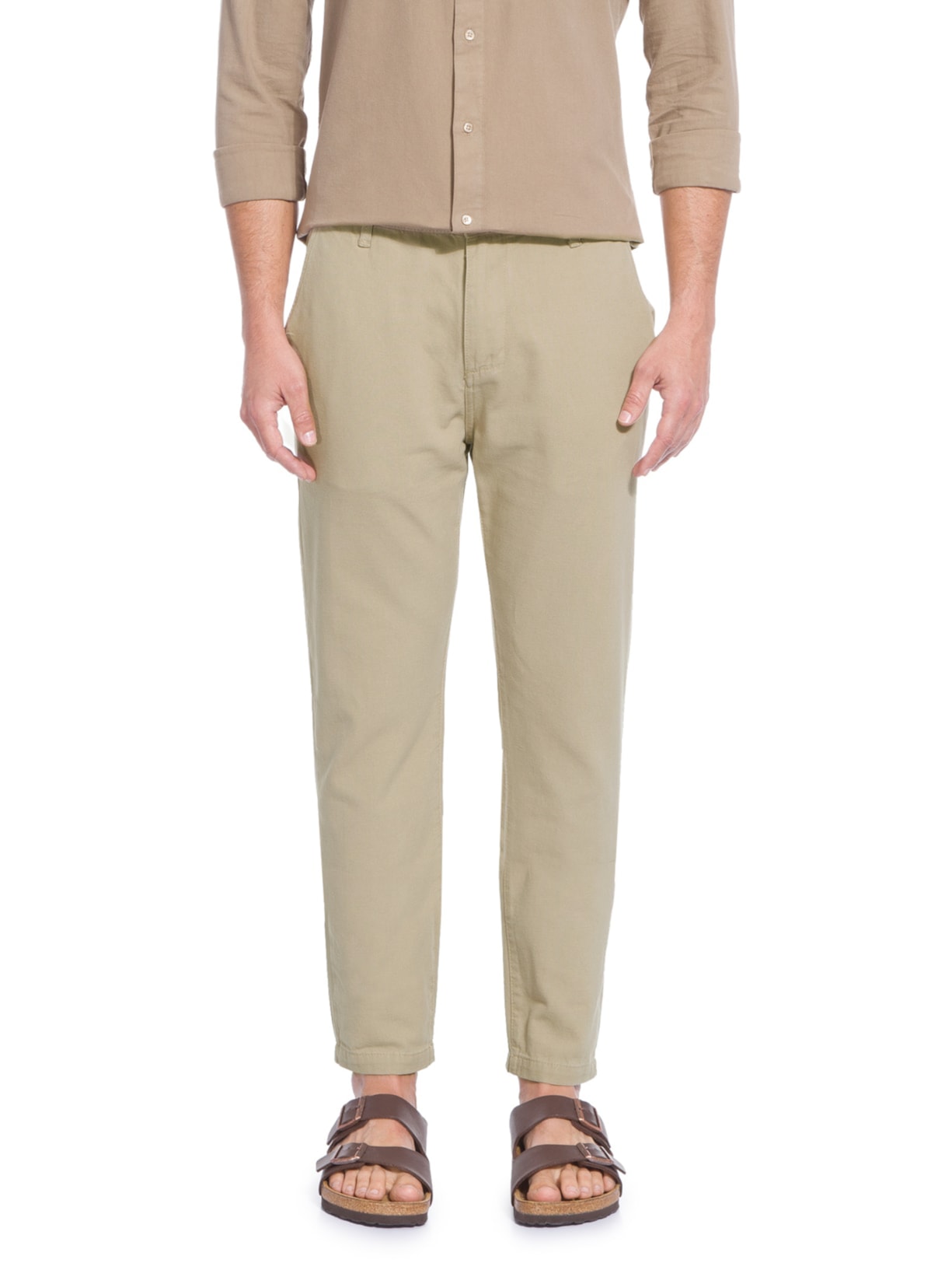 Calça Alfaiataria E-basics Bege Osklen