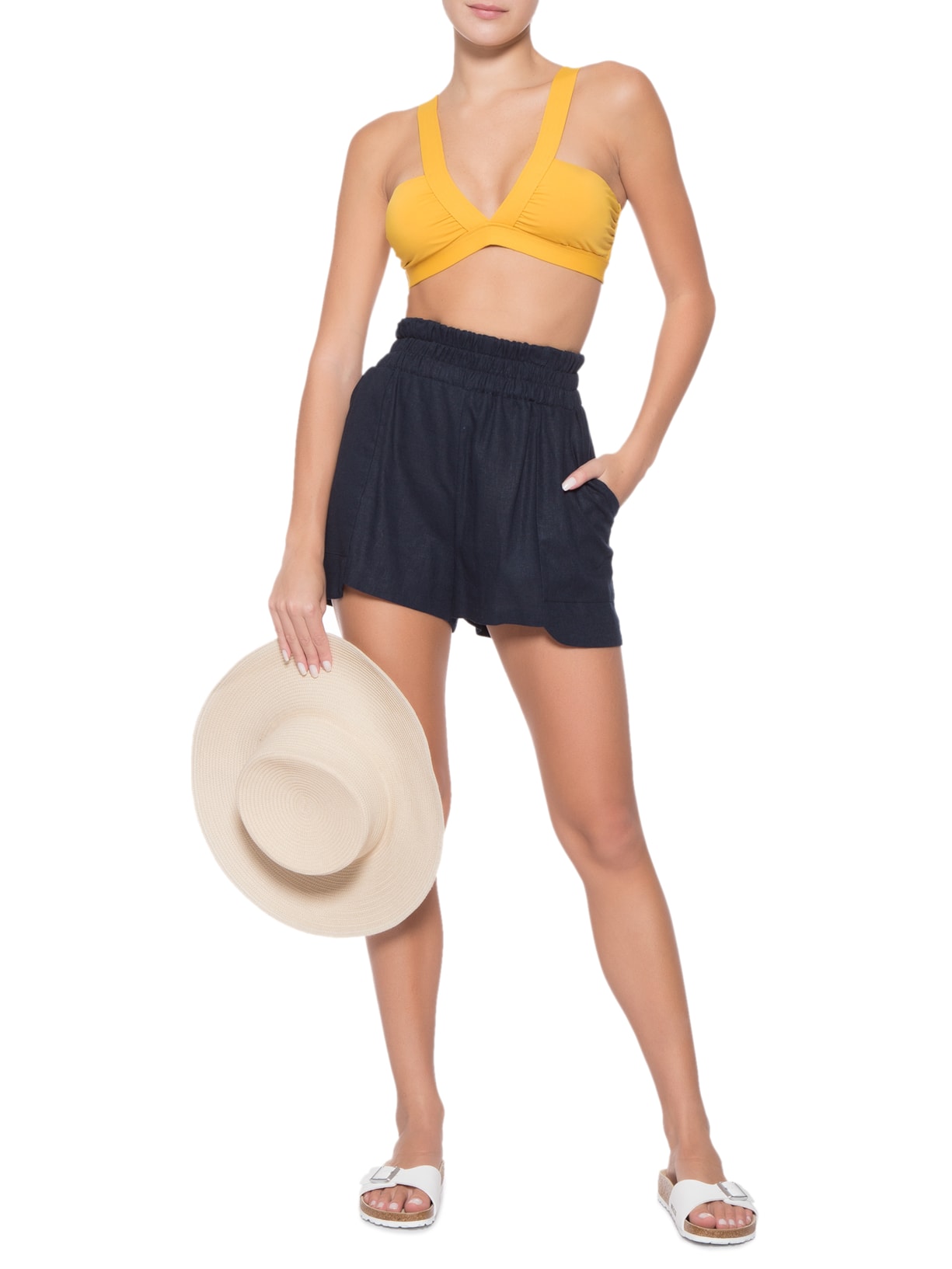 Calca Alta Double Amarelo Lenny Niemeyer