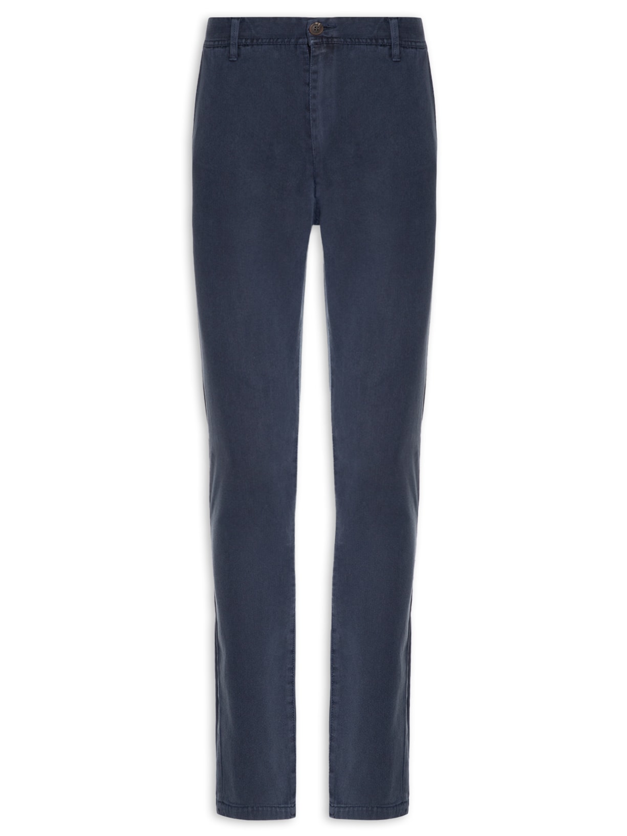 Calça Chino Espinha De Peixe Tinturada Slim Ton - Azul