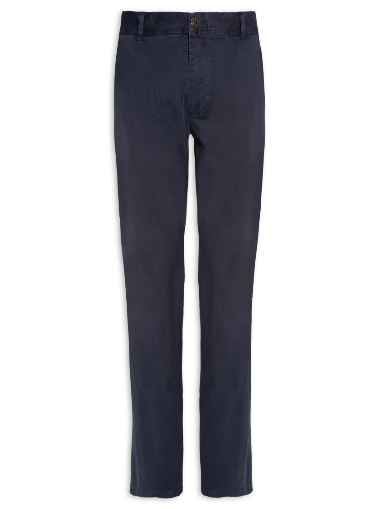 Calça Chino Estampada Tinturada Slim - Azul