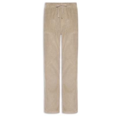 Calça Chino Masculina Reta Com Cordão de Ajuste - Bege