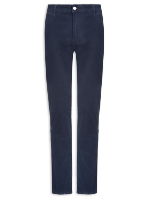 Calça Chino Masculina Slim Fit Scanton - Azul