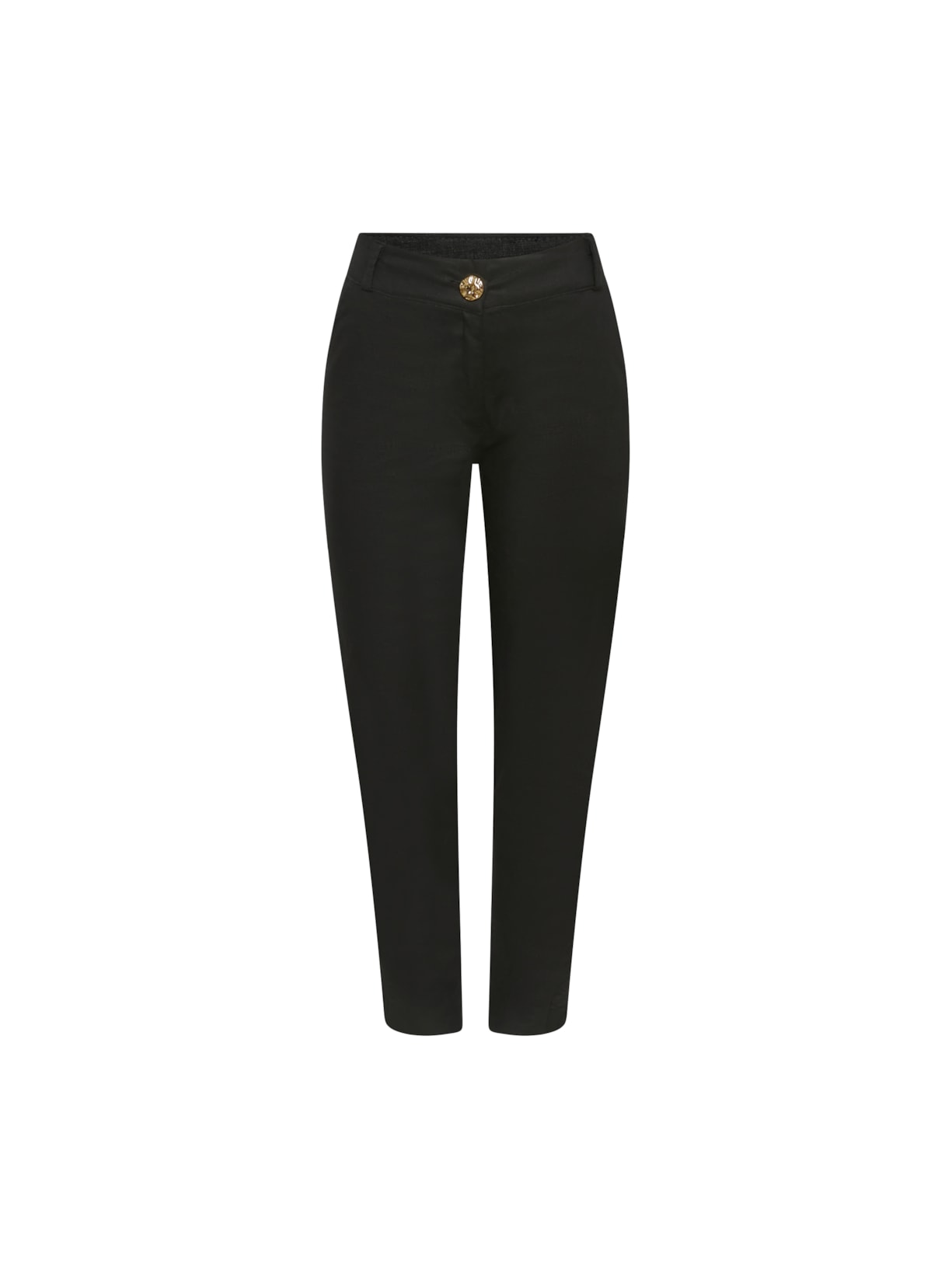 calça ciclos linho cigarrete preta