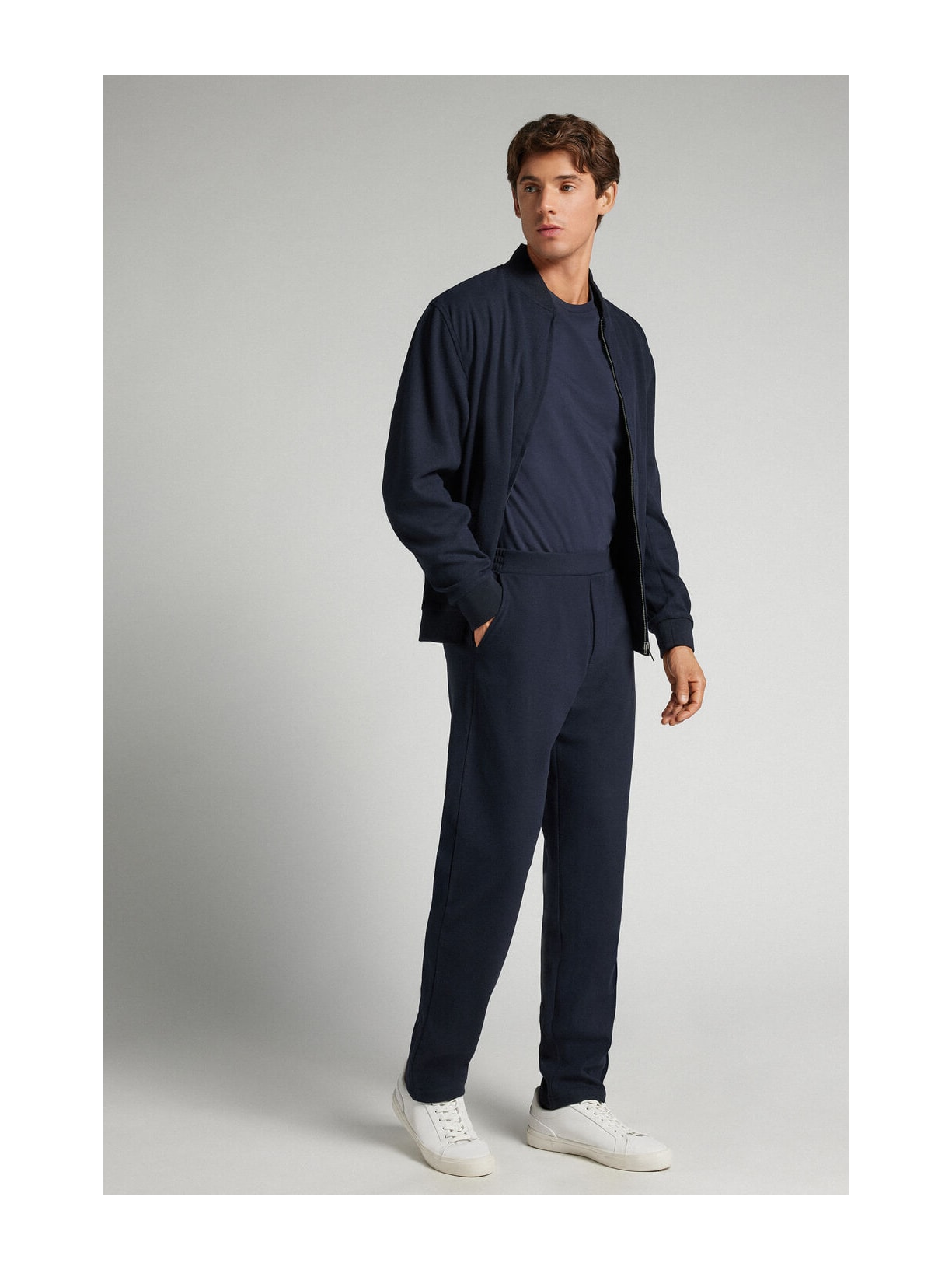 Calça Com Efeito Lã Azul Intimissimi