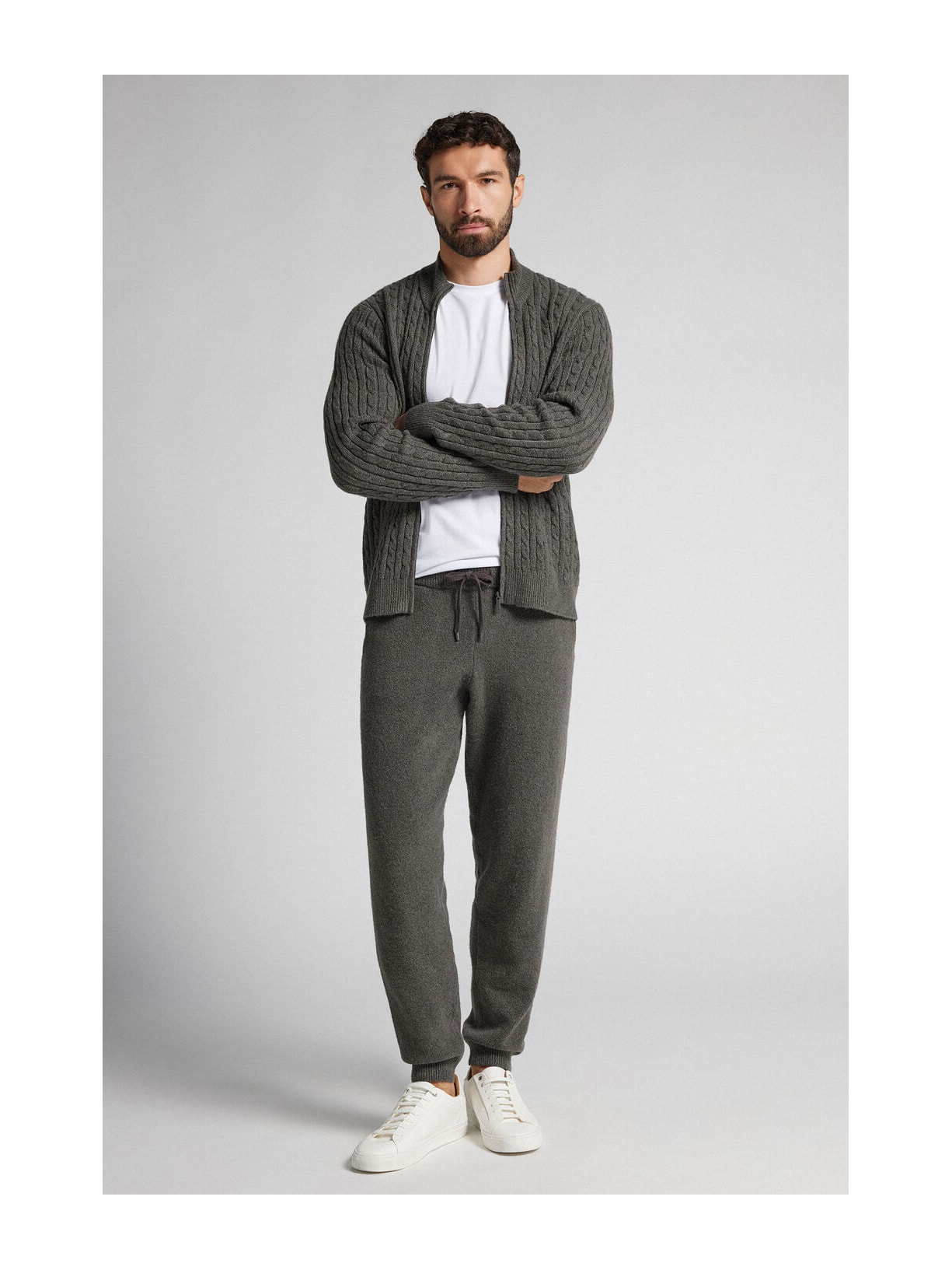 Calça Com Efeito Tricô Cinza Intimissimi