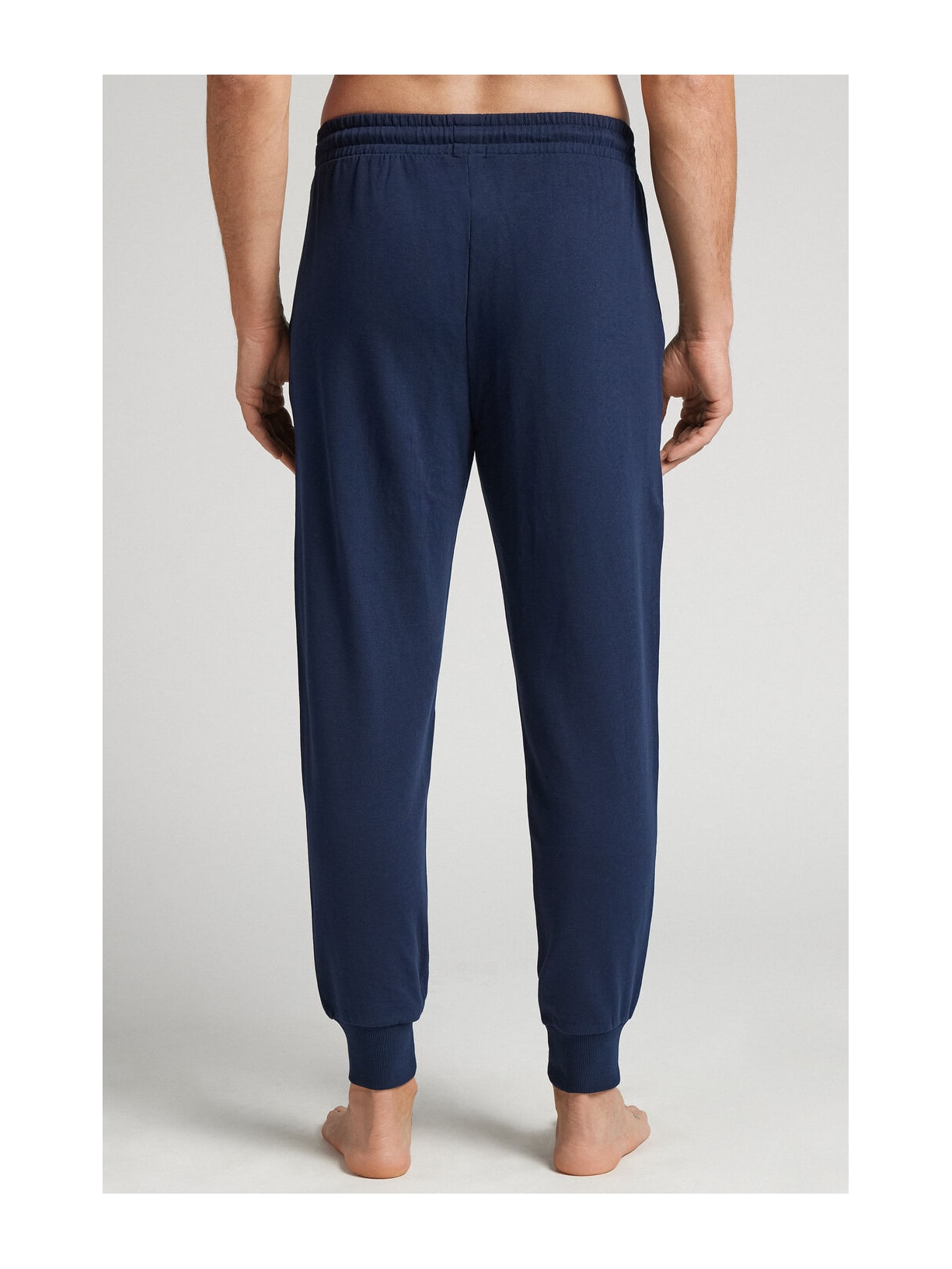Calça Com Punho Em Algodão Azul Intimissimi