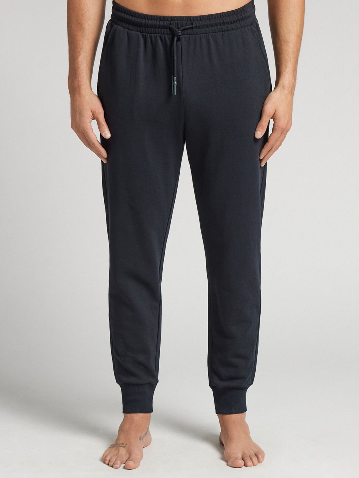 Calça Com Punho Em Algodão Preto Intimissimi