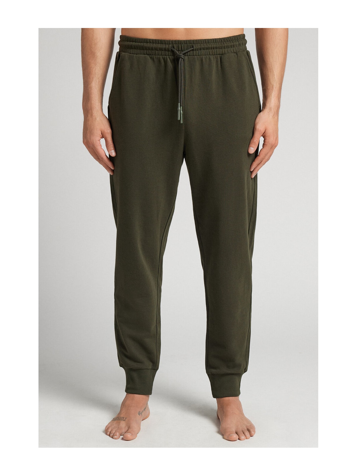 Calça Com Punho Em Algodão Verde Intimissimi