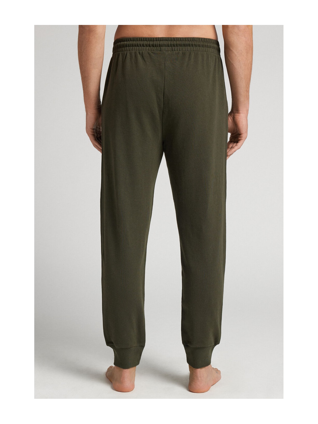 Calça Com Punho Em Algodão Verde Intimissimi