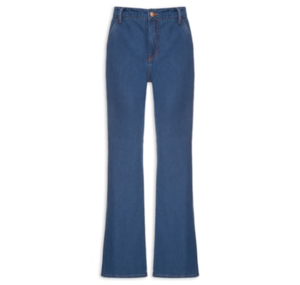 Calça Cotelê Jeans Flare Feminina – Azul