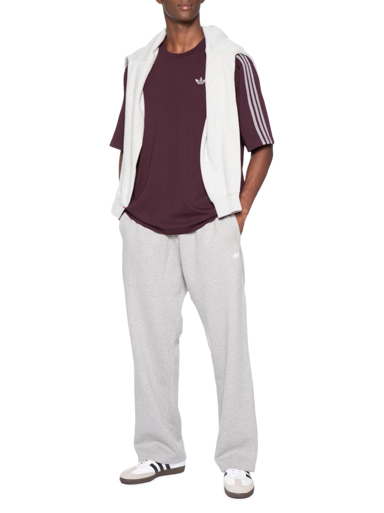 Calça de Moletom Masculina Trefoil Ess Cinza Adidas Originals