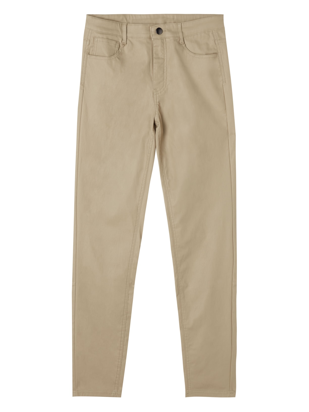 Calça Efeito Couro - Bege