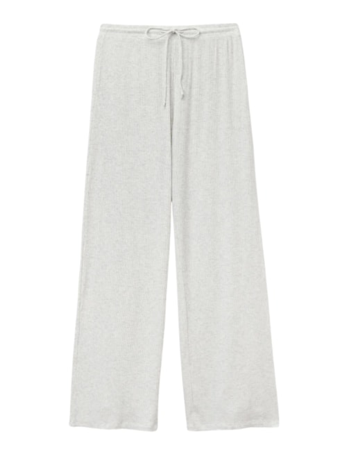 Calça Efeito Pantalona Em Modal Chic Comfort - Cinza