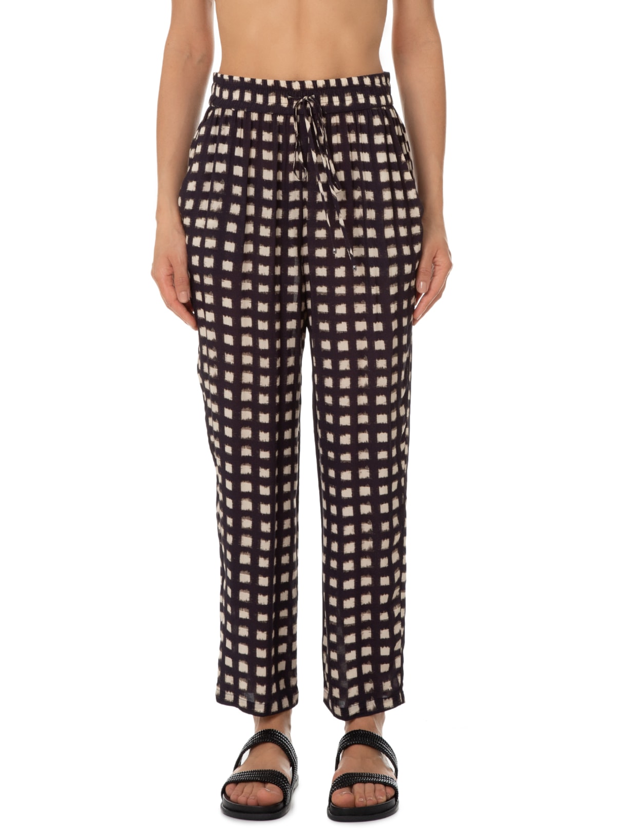 Calça Elástico Pregas Preto Lenny Niemeyer